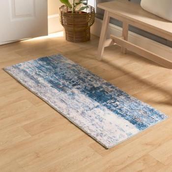 Modern Abstract Blue Area Rug