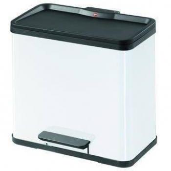 Reciclador de acero, altura: 440mm, 3x 11L, color blanco