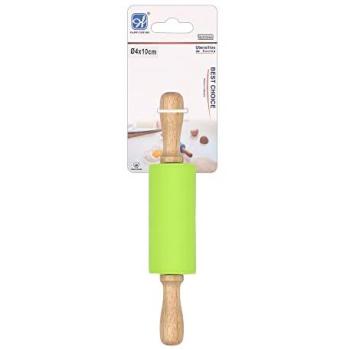 Rodillo de Hornear Silicona + Madera Happyfriends 38x4,5 cm