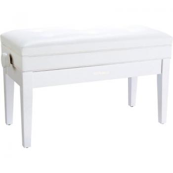 Roland RPB-D400 Duet Size Piano Bench with Vinyl Seat, Polished White