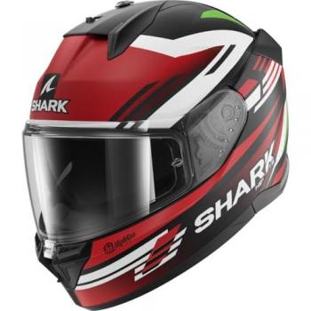 Shark D-Skwal 3 Firstlap Casco - Negro Blanco Rojo Verde (M)