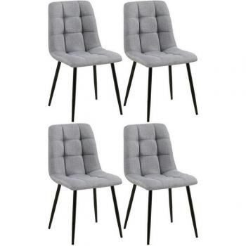 Tilde Set 4 Sedie Dining Grigio
