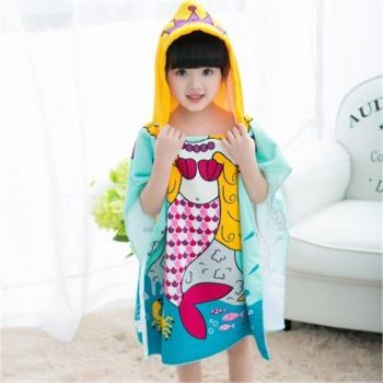 Kids Animal Print Hooded Beach Towel 120x60cm
