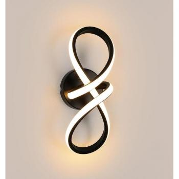 Luminaire Plafonnier LED en Forme de 8 – 20 W – Couleur Sombre – 3000 K