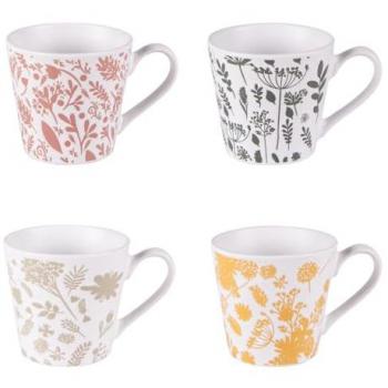 Coffret de 4 tasses Galehia 18 cl - Table Passion - Multicolore - Grès