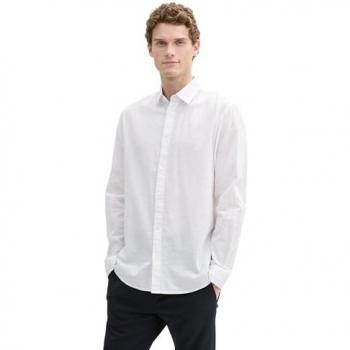 Casualowa koszula z tkaniny Chambray