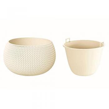 Beige Kunststoff Blumentopf SPLOFY BOWL
