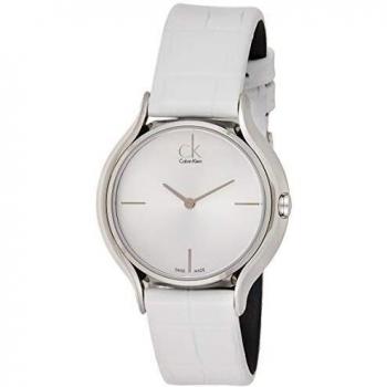 Calvin Klein Damen-Analoguhr mit Quarzwerk und Ledergürtel K2U231K6
