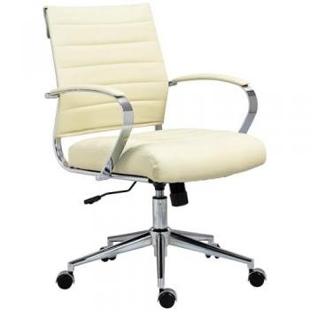 Silla de Oficina Oakland Piel Sintética Crema