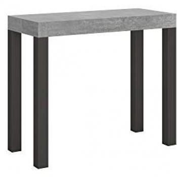 Console extensible 90x40/300 cm béton gris