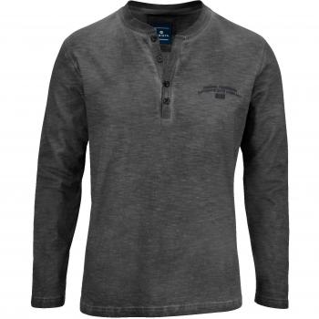 Babista Männerlangshirt mit Henleykragen aus Baumwolle – atmungsaktiv, Blau