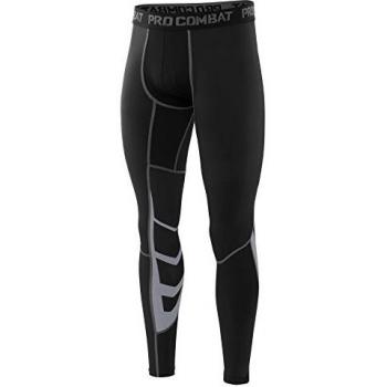 Compressione Pantalone Sportivo AMZSPORT Uomo Calza-Legging