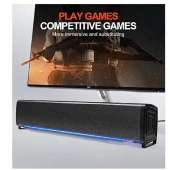 Q‑T125 SoundBar PC con Bassi Potenziati e LED