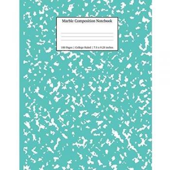 Marble Composition Notebook College Ruled: Turquoise Marble Notebooks, School Supplies, Notebooks for School (Notebooks College Ruled, Band 6)