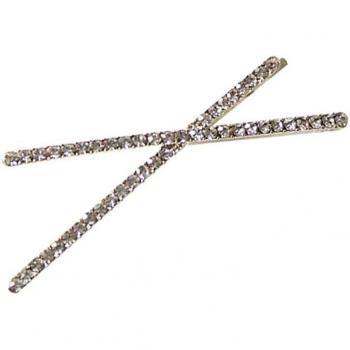 Geometric Triangle X Shape Rhinestone Hair Clips for Women