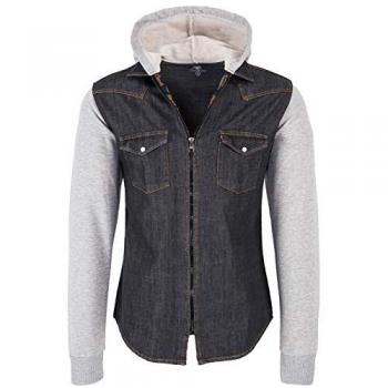 Rock Creek Herren Jeanshemd mit Kapuze