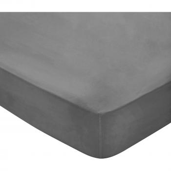 Bedeck of Belfast 300 Thread Count Double Fitted Sheet, Charcoal