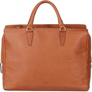 Bree Business-Glanz‑Stockholm 43 Lederhandtasche Whisky‑Farbton