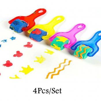 4pcs Kids Art and Crafts Sponge Brushes
