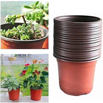 100 pcs Mini Plastic Round Flower Pots with Drainage