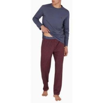 Conjunto de pijama hombre EM000611_AF10801 con estampado azul y rojo