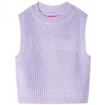 VidaXL Chaleco infantil de punto color lila claro 140