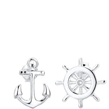 Elli “Anker Steuerrad” Filigran‑Ohrringe – OneSize, ohne Stein, silberfarben (925 Silber)