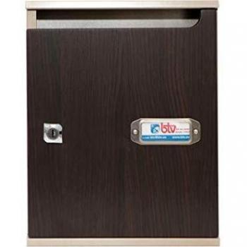 Buzón BTV Gala Acero/MDF Wengué 300x240x80 mm