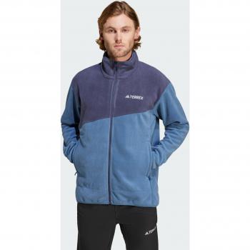 Polar de montaña adidas terrex multi full zip fleece hombre azul