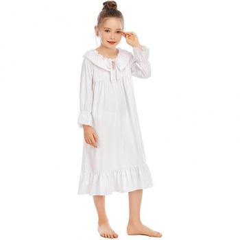 Ropa de Dormir en Algodón Blanca con Toque Princesa