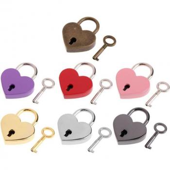 Vintage Heart Design Key Lock