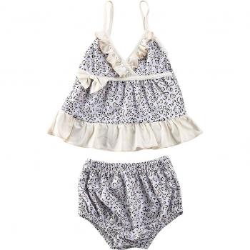 Leopard Print Summer Two-Piece Bathing Suit for Toddler Girls 0-5T