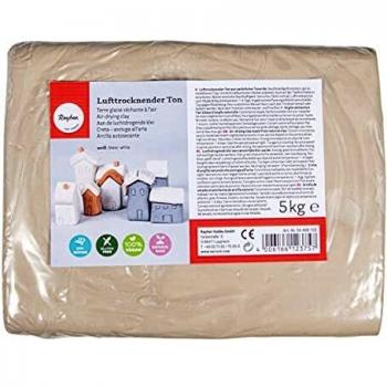 Argile Air‑Séchable 5 kg – Blanc Rayher