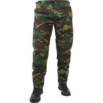 Robuste Herren BDU Feldhose aus Ripstop-Material – Farbe Woodland, Größe M