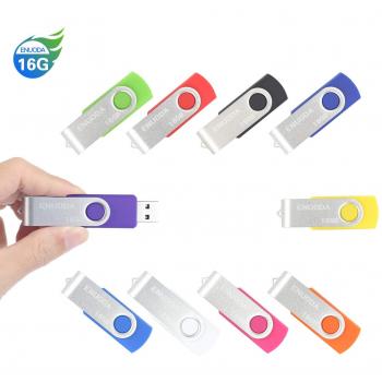 0 Stück 16GB USB Stick ENUODA Speicherstick Rotationsdesign Metall USB 2.0 Hochgeschwindigkeits-Flash-Laufwerk