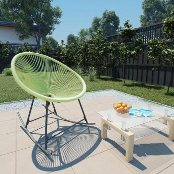 VIDAXL - Sedia Acapulco per Giardino in Polyattan Verde