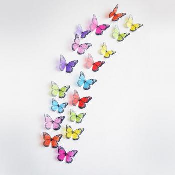 Décoration Murale Papillons en PVC - 18 Autocollants