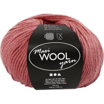 Ultra Soft Dark Pink Wool Yarn Ball – 100g