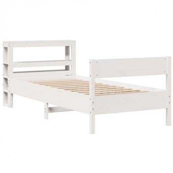 VidaXL Bed Frame without Mattress White 90x200 cm Solid Wood Pine