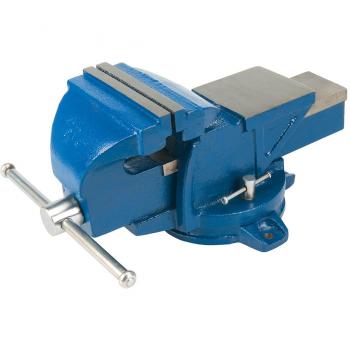 Silverline Heavy-Duty Workshop Vice with Swivel Base, 100mm (4) Jaw Capacity, and 160mm Wide Opening