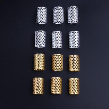 Anillos para el Pelo - 120 Piezas de Cuentas Doradas y Plateadas