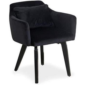 Fauteuil Menzzo Gybson en Velours Noirs