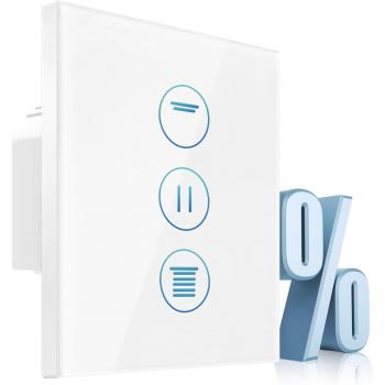 Wi-Fi Smart Roller Shutter Controller with Percent and Timer Features - CURRYDOUBLE 80x80mm
