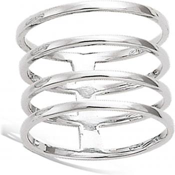 Bague de Luxe Argent Chorégraphie 15 mm Rhodiée