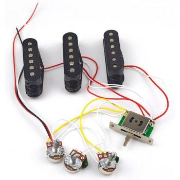 Prewired Electric Guitar Pickup Wiring Harness SSS SSH HH with 5-Way Switch 2T1V for ST Guitar