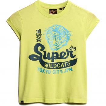 Superdry Maglietta A Maniche Corte Varsity Burnout Gialla L