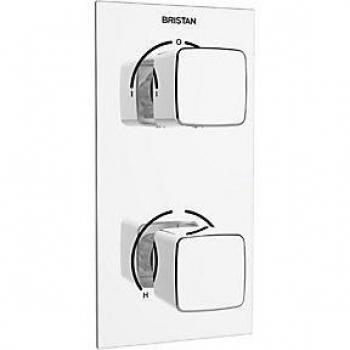 Bristan COB SHCDIV C Cobalt Recessed Thermostatic Dual Control Shower Valve with Integral Diverter Chrome