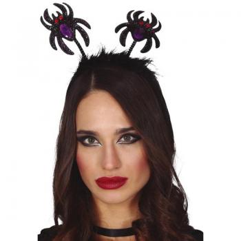 Diadema Halloween Arañas Negras