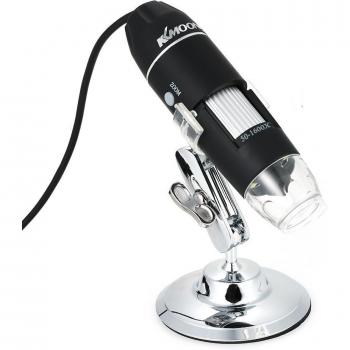 KKmoon Endoscopio LED 1600X, Microscopio USB con Soporte Ajustable