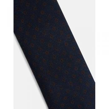 Corbata de Lana Azul Marino con Patrón Pequeño – Silbon